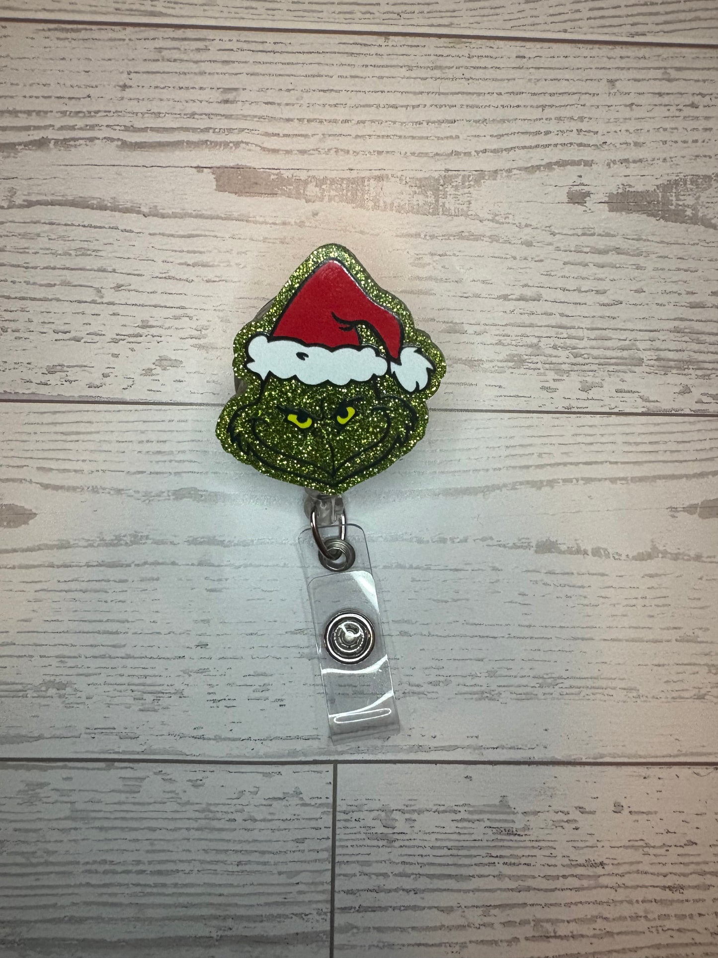 Holiday Grinch Badge Reel