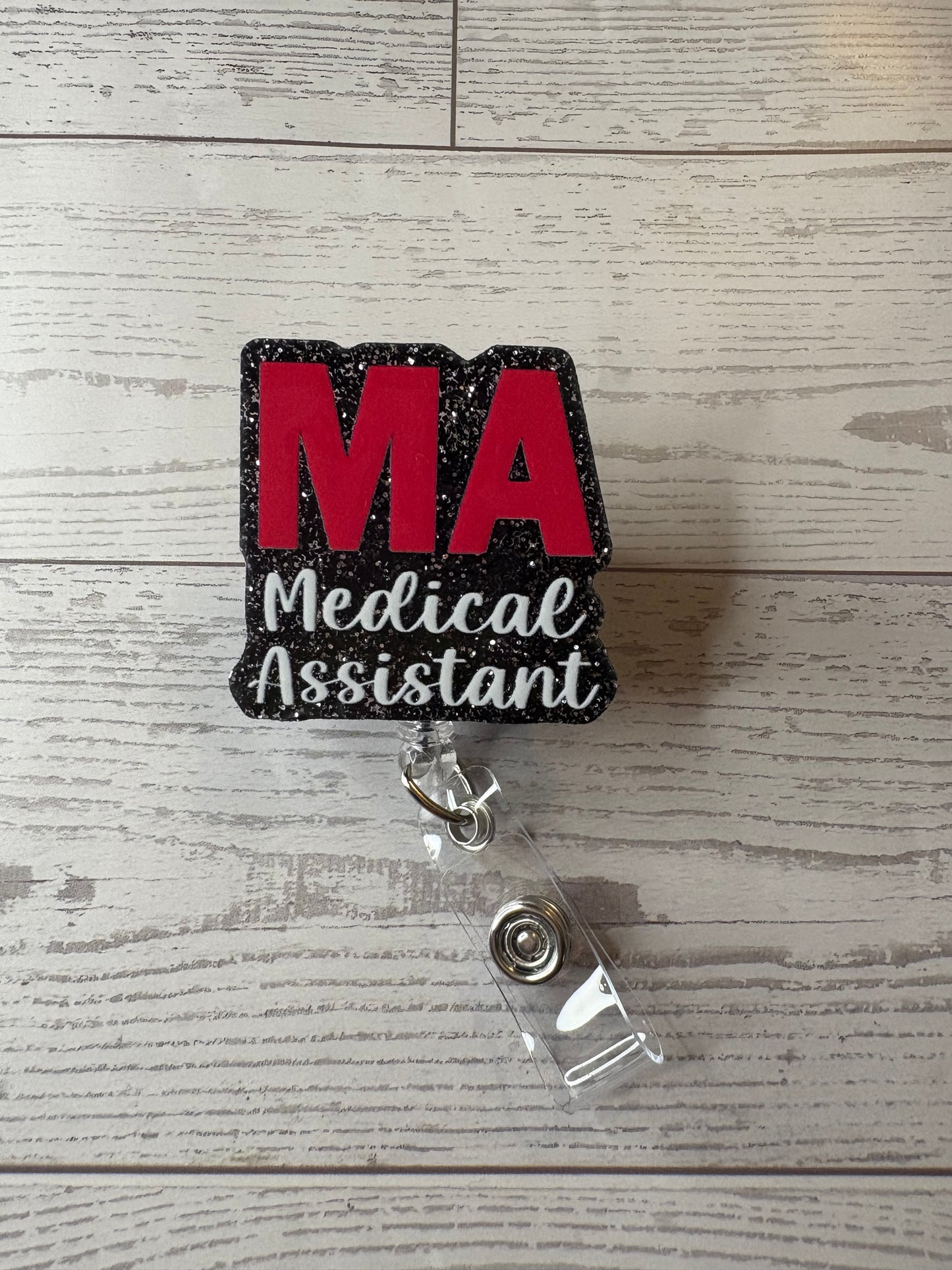 MA Medical Assistant | Glitter Badge Reel