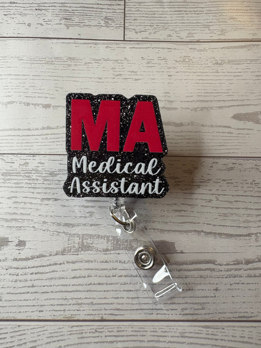 MA Medical Assistant | Glitter Badge Reel