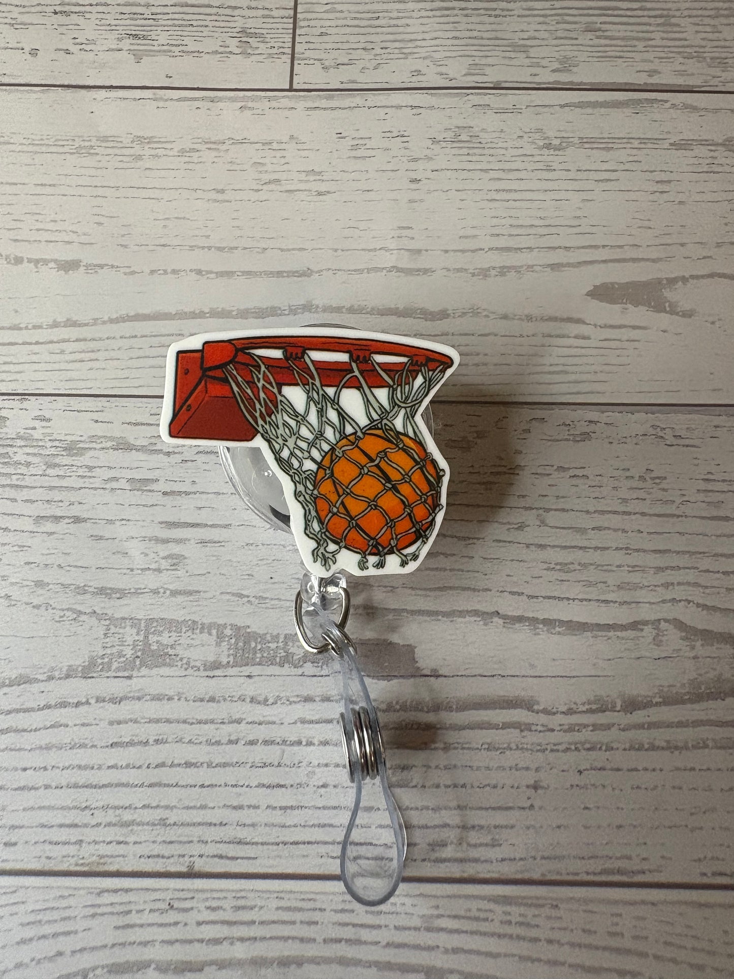Basketball Badge Reel | Sports ID Holder for Nurses & Teachers