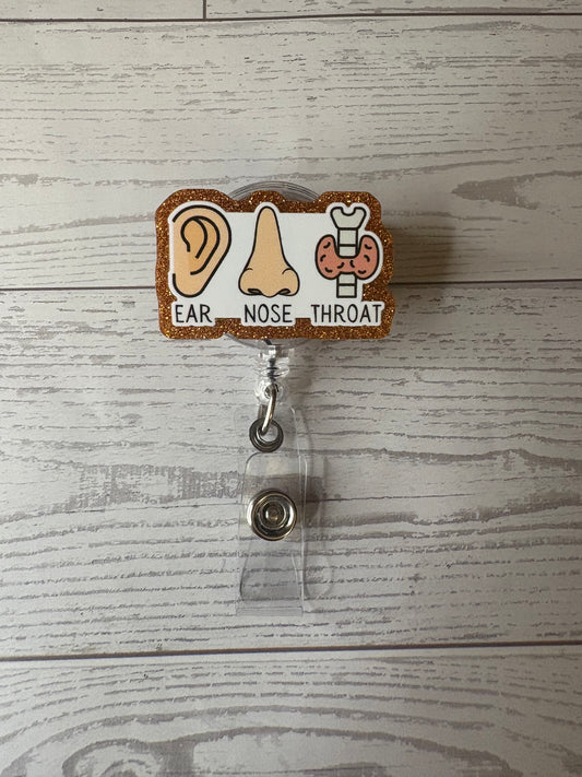 ENT Badge Reel | Ear Nose Throat ID Holder